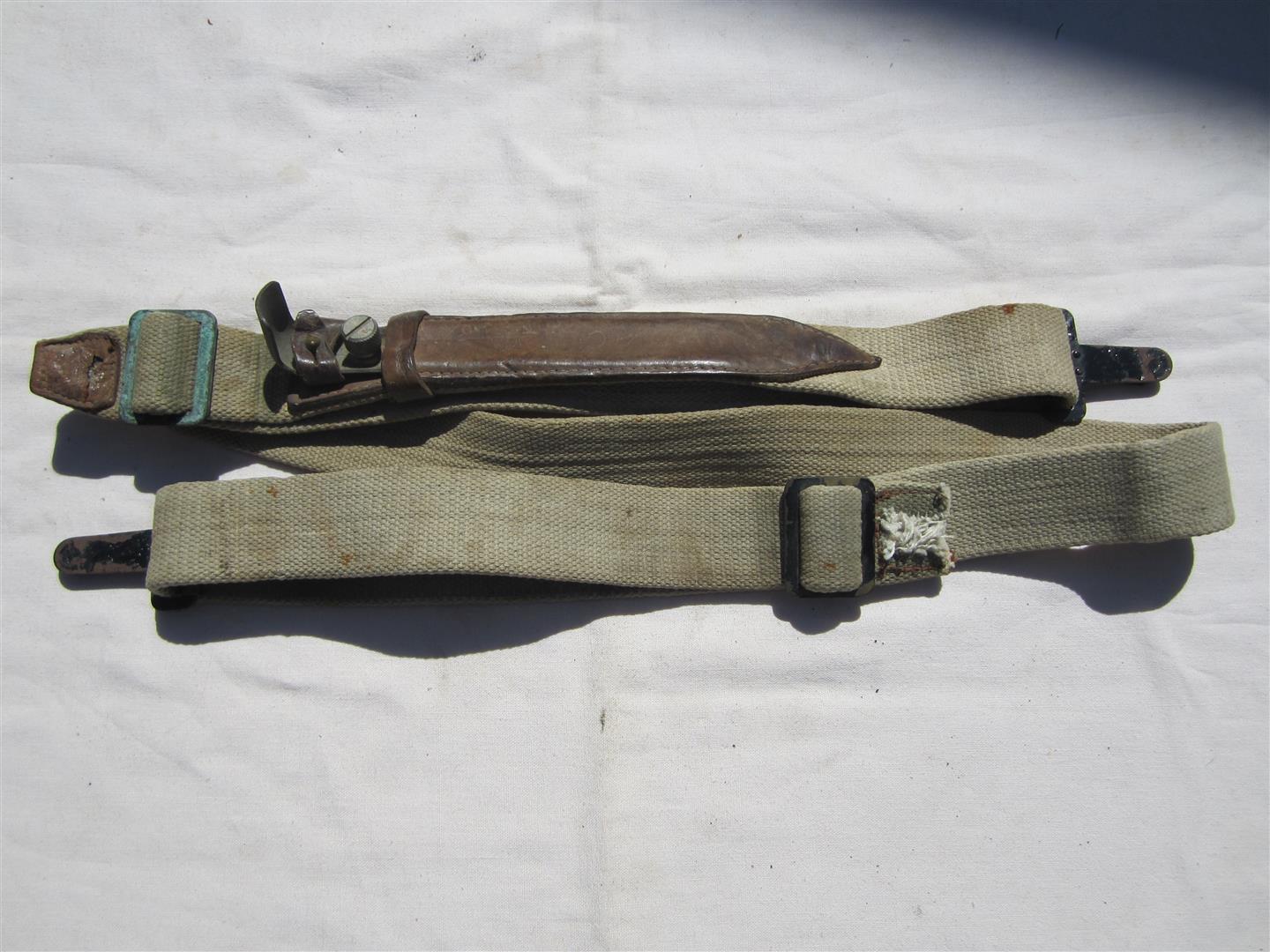 WW1 German Field Telephone Strap & Earthing Peg